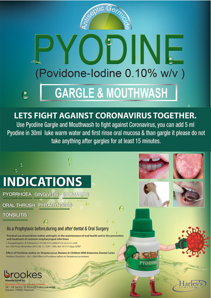 The use of Povidone Iodine nasal spray and mouthwash during the current